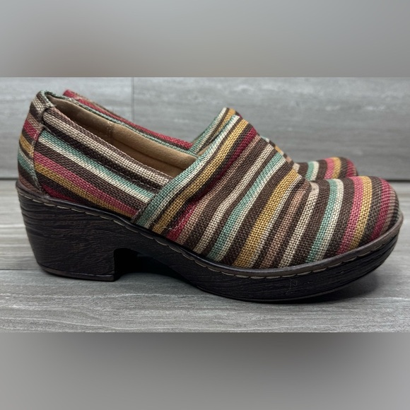 boc Nadiyya Striped Linen Comfort Clogs Womens Size 7 - Picture 1 of 12